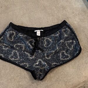 Victoria's Secret Black and Gray Pajama Shorts